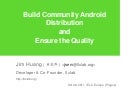 Build Community Android Distribution and Ensure the Quality