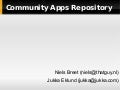 FOSDEM2012: Community apps repository.