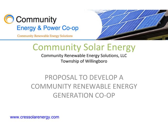 Community Renewable Energy Co-op