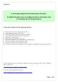 Community Support Fund - Organisation information pack