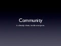 The Future of Web Communities
