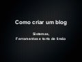 Como Criar Um Blog
