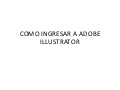 Como ingresar a illustrator 