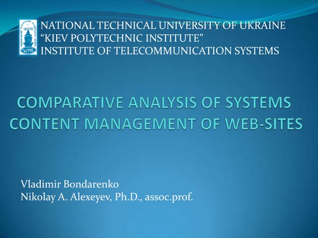 Comparative analysis of systems