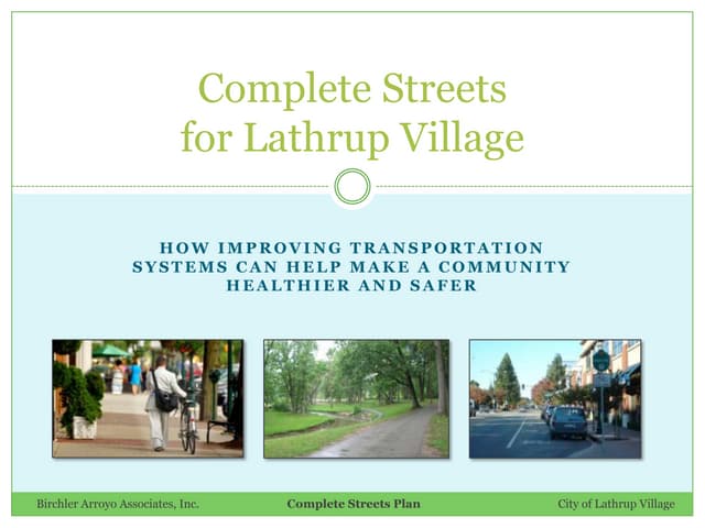 Complete Streets for Lathrup Villag...