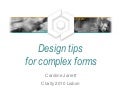 Complex forms at Clarity2010