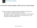 Compliance legal-regulatory risks in terms of documenting