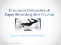 Compliance and document shredding