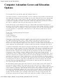 Computer animation career_and_education_options