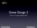 Game Design 2: Lecture 13 - Layering and Separation of Data Visualisation