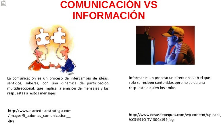 Comunicación vs información
