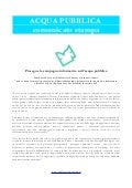 Comunicato stampa ACQUA PUBBLICA Confservizi Veneto