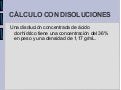 Concentracion En Disoluciones
