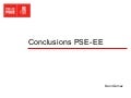 Conclusions Pse EE