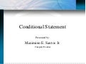 Conditional statement