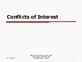 Conflicts of interest
