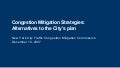 Congestion Mitigation Strategies: Alternatives to the City’s plan