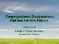 Congregational Designations: Options for the Future