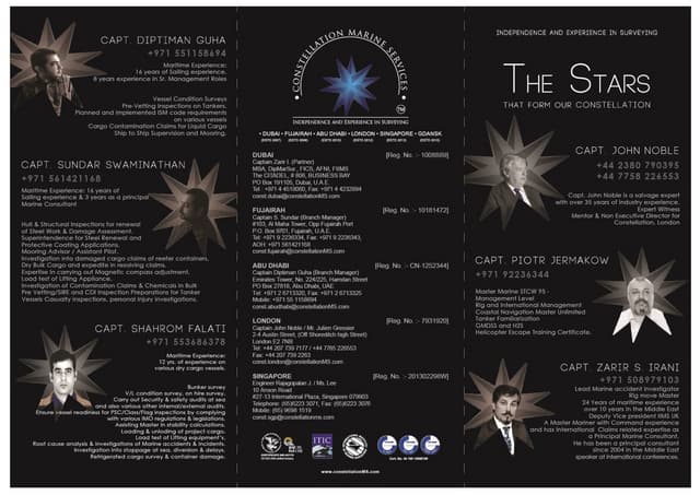Constellation marine services flyers