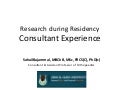 Consultant experience in residency research