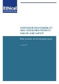 Consumer Safety and Corporate Responsibility Report 2012