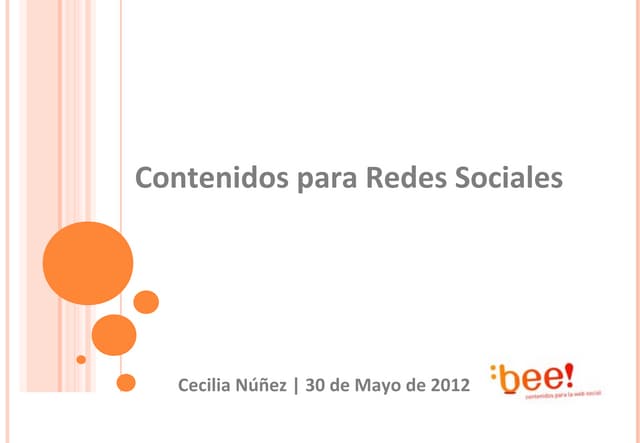 Contenidos para Redes Sociales