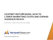 Content Repurposing: How to Lower Marketing Costs and Expand Audience Reach