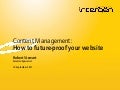 Intergen Twilight Seminar - Content Management: How to future-proof your website