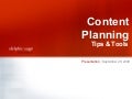 Content Planning Tips  for Websites