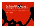 The Role of PR in Content Development and Activation