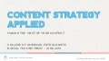 Content Strategy Applied: Making the most of your content