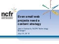 Even small web projects need a content strategy