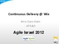 Continuous Deployment - Case Study at WIX