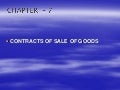 Contract of Sales and Goods