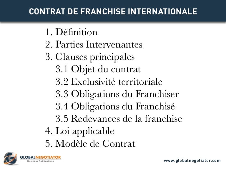 exemple de franchise