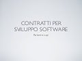 Contratti per lo sviluppo software