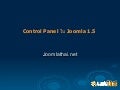 Control Panel ใน Joomla 1.5
