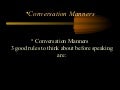 Conversation Rules Makeover