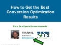 How to Get the Best Conversion Optimization Results