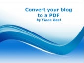 Convert your blog to a PDF and a Word file