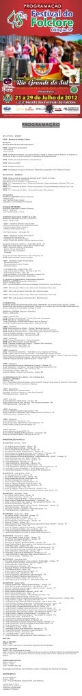 Convite e programação do 48º fefol