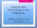 Filipino Inventions and Discoveries