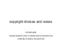 Copyright Choices and Voices