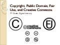 Copyright, Fair Use, And Creative Commons