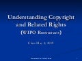 Copyrights and related rights presentation wipo