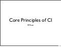 Core Principles Of Ci