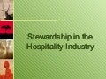 Hospitality Sustainability Presentation at Cornell University  Oct15 2007