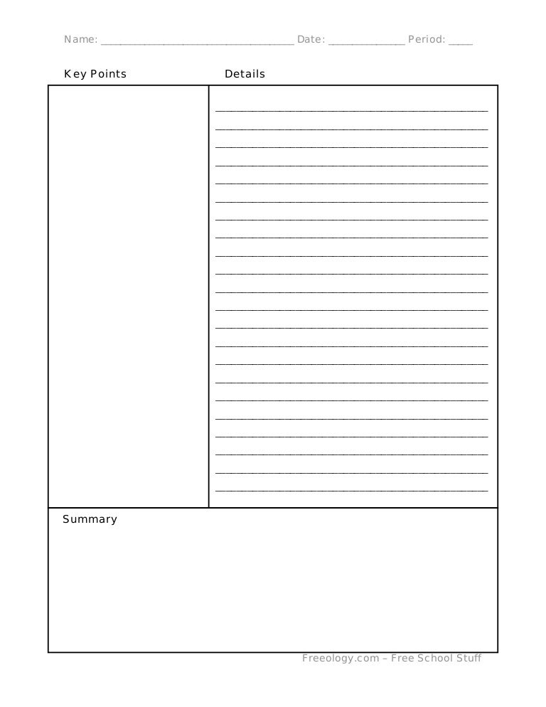 Google Docs Cornell Notes Template Free & Easy - Forestryencyclopedia