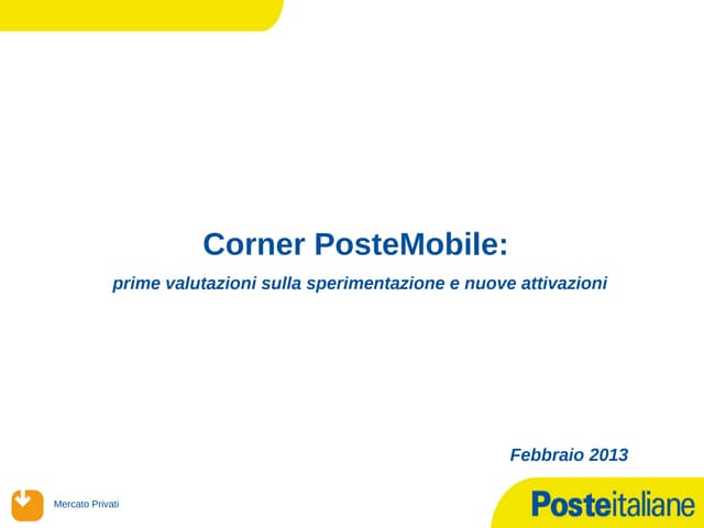 Corner pm avanzamento sperimentazione 1