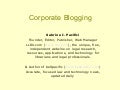 Corporateblogging